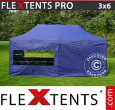Market tent PRO 3x6 m Dark blue, incl. 6 sidewalls