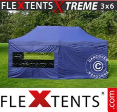 Market tent Xtreme 3x6 m Dark blue, incl. 6 sidewalls