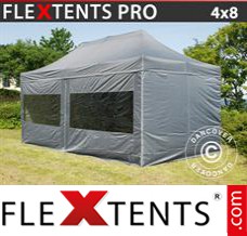 Market tent PRO 4x8 m Grey, incl. 6 sidewalls