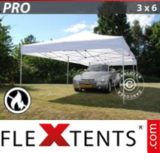 Market tent PRO 3x6 m White, Flame retardant