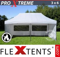 Market tent Xtreme 3x6 m White, Flame retardant, incl. 6 sidewalls