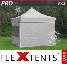 Market tent PRO 3x3 m Latte, incl. 4 sidewalls