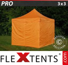 Market tent PRO 3x3 m Orange, incl. 4 sidewalls