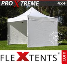 Market tent Xtreme 4x4 m White, Flame retardant, incl. 4 sidewalls