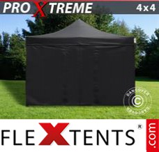 Market tent Xtreme 4x4 m Black, incl. 4 sidewalls