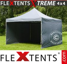 Market tent Xtreme 4x4 m Grey, incl. 4 sidewalls