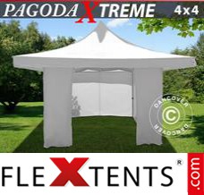 Market tent Pagoda Xtreme 4x4 m / (5x5 m) White, incl. 4 sidewalls