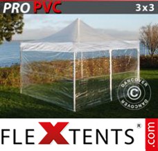Market tent PRO 3x3 m Clear, incl. 4 sidewalls