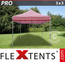 Market tent PRO 3x3 m striped