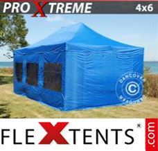 Market tent Xtreme 4x6 m Blue, incl. 8 sidewalls