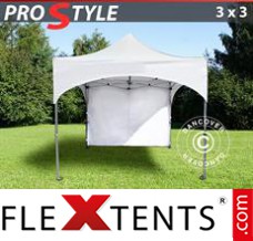 Market tent PRO "Arched" 3x3 m White, incl. 4 sidewalls
