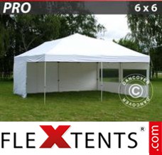 Market tent PRO 6x6 m White, incl. 8 sidewalls
