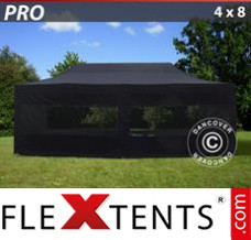 Market tent PRO 4x8 m Black, incl. 6 sidewalls