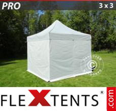 Market tent PRO 3x3 m silver, incl. 4 sidewalls