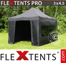 Market tent PRO 3x4.5 m Black, incl. 4 sidewalls