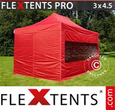 Market tent PRO 3x4.5 m Red, incl. 4 sidewalls