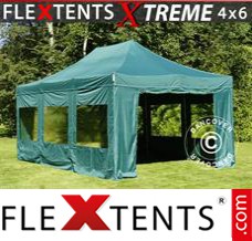 Market tent Xtreme 4x6 m Green, incl. 8 sidewalls