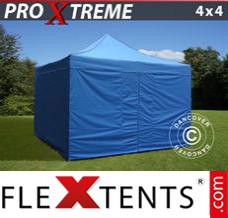 Market tent Xtreme 4x4 m Blue, incl. 4 sidewalls