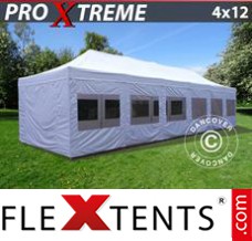Market tent Xtreme 4x12 m White, incl. sidewalls