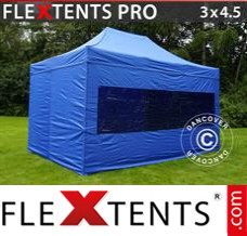 Market tent PRO 3x4.5 m Blue, incl. 4 sidewalls