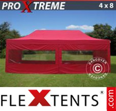 Market tent Xtreme 4x8 m Red, incl. 6 sidewalls