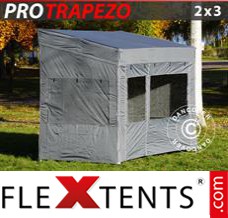 Market tent PRO Trapezo 2x3m Grey, incl. 4 sidewalls