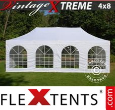 Market tent Xtreme Vintage Style 4x8 m White, incl. 6 sidewalls