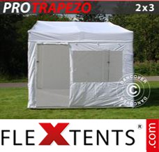Market tent PRO Trapezo 2x3m White, incl. 4 sidewalls