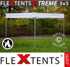 Market tent Xtreme Exhibition 3x3 m, White, Flame Retardant