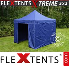 Market tent Xtreme 3x3 m Dark blue, incl. 4 sidewalls