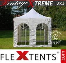 Market tent Xtreme Vintage Style 3x3 m White, incl. 4 sidewalls