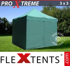 Market tent Xtreme 3x3 m Green, incl. 4 sidewalls
