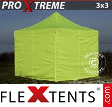 Market tent Xtreme 3x3 m Neon yellow/green, incl. 4 sidewalls