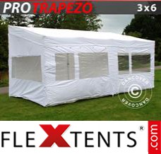Market tent PRO Trapezo 3x6m White, incl. 4 sidewalls
