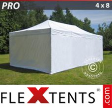 Market tent PRO 4x8 m White, incl. 6 sidewalls