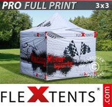 Market tent PRO with full digital print, 3x3 m, incl. 4 sidewalls