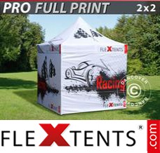 Market tent PRO with full digital print, 2x2 m, incl. 4 sidewalls