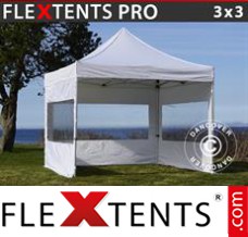 Market tent PRO 3x3 m White, incl. 4 sidewalls