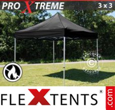 Market tent Xtreme 3x3 m Black, Flame retardant