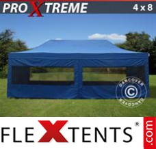 Market tent Xtreme 4x8 m Blue, incl. 6 sidewalls