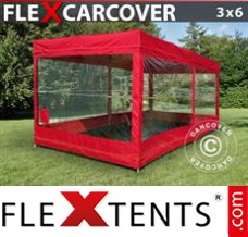 Market tent FleX Carcover, 3x6 m, Red