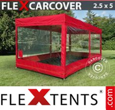 Market tent FleX Carcover, 2,5x5 m, Red