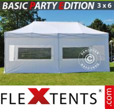 Market tent Basic 3x6 m White, incl. 6 sidewalls