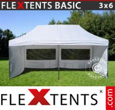 Market tent Basic, 3x6 m White, incl. 6 sidewalls