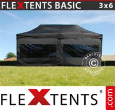 Market tent Basic, 3x6 m Black, incl. 6 sidewalls