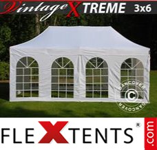 Market tent Xtreme Vintage Style 3x6 m White, incl. 6 sidewalls