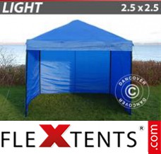 Market tent Light 2.5x2.5 m Blue, incl. 4 sidewalls