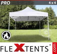 Market tent PRO 4x4 m White, Flame retardant