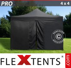 Market tent PRO 4x4 m Black, incl. 4 sidewalls