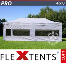 Market tent PRO 4x8 m White, incl. 6 sidewalls